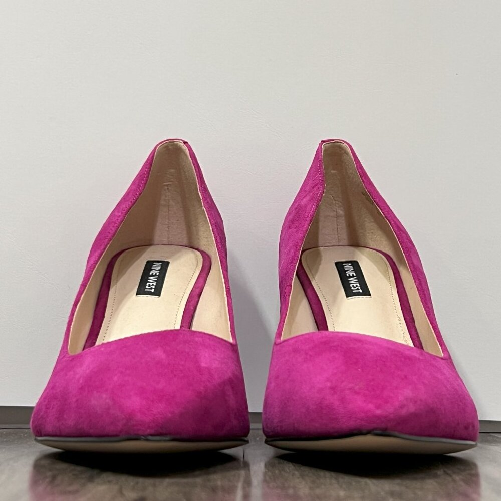 Nine West Bright Pink Suede Pumps – Size 9M - Picture 4 of 6